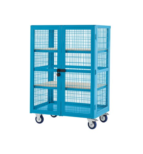 Boxwell Trolleys with doors  1355h x 900w x 600d mm plywood  Light Blue