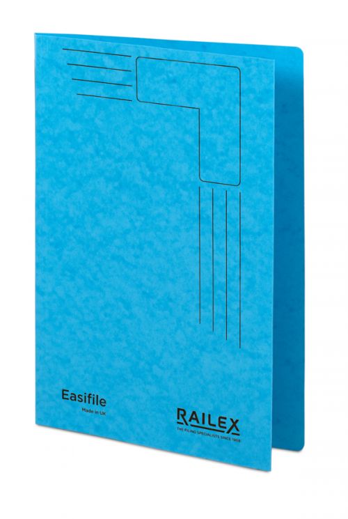 Railex Easifile E7 Foolscap 350gsm Turquoise PK25