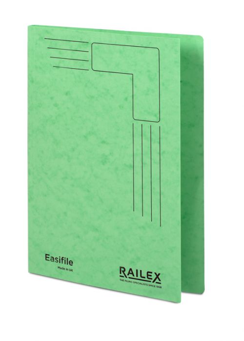 Railex Easifile E7 Foolscap 350gsm Emerald PK25
