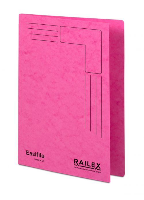 Railex Easifile E7 Foolscap 350gsm Cerise PK25