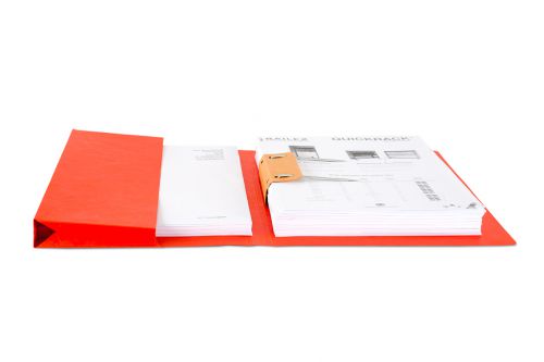 Railex Easifile Foolscap With Pocket 330Gsm Ruby Pack 25