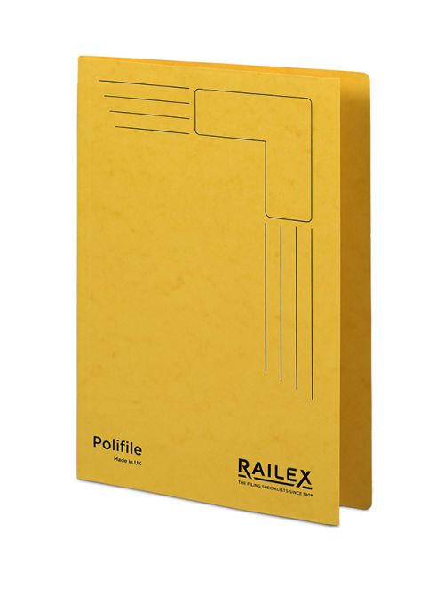 Railex Polifile PL5 Foolscap 350gsm Gold  PK25