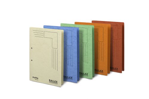 Railex Marbleboard Polifile (No Pocket) 350gsm 35mm Foolscap Assorted PL5-A [Pack 25]