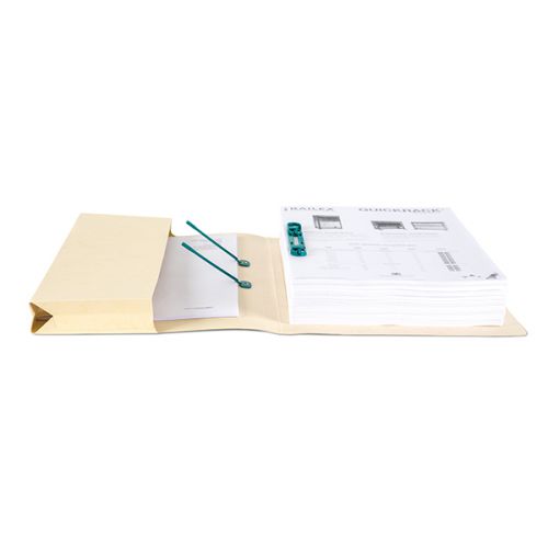 Railex Polifile Foolscap With Pocket 330Gsm Ivory Pack 25 Transfer Files MF1236