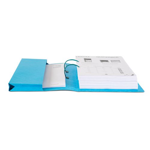 Railex Polifile Foolscap With Pocket 330Gsm Turquoise Pack 25