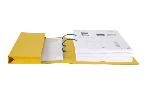 Railex Polifile Foolscap With Pocket 330Gsm Gold Pack 25 Transfer Files MF1242
