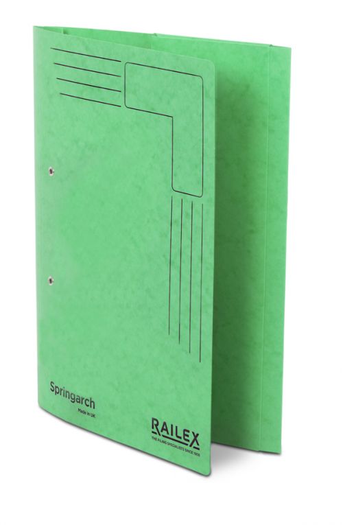 Railex Springarch SA5 Foolscap 350gsm Emerald PK25