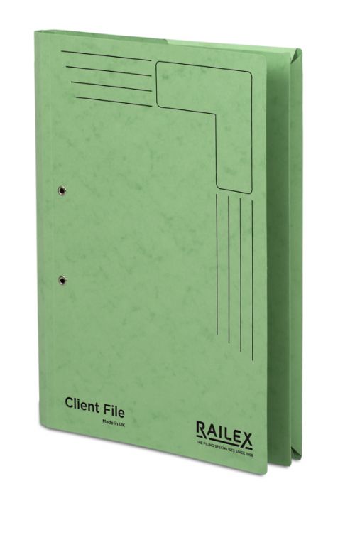 Railex Clientfile CF5P Foolscap 350gsm Emerald PK25