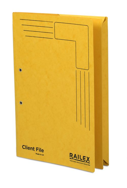 Railex Clientfile CF5P Foolscap 350gsm Gold PK25