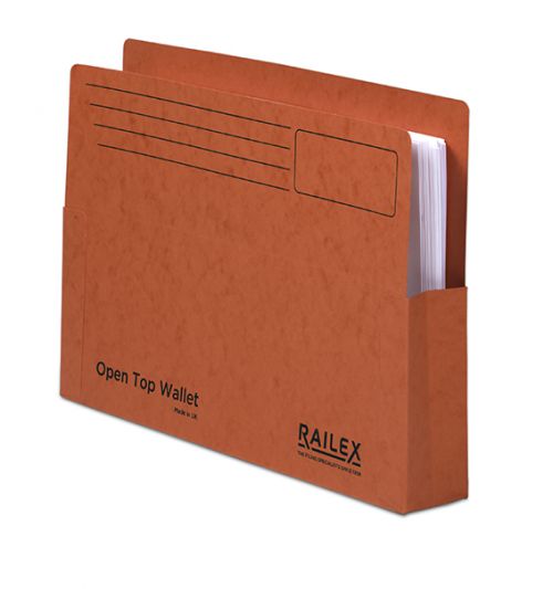 Railex Open Top Wallet OT5 Foolscap 350gsm Ruby PK25