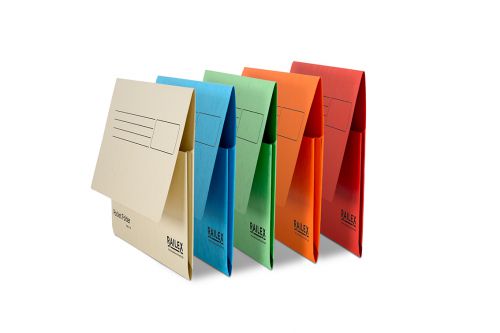 Railex PF7 Foolscap Heavyweight Marbleboard Pocket Folder 350g Assorted [Pack 25]