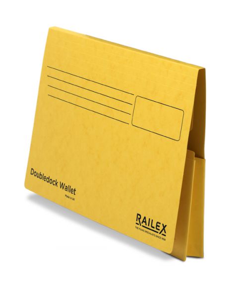 Railex Doubledock Wallet DD5 Foolscap 350gsm Gold PK25