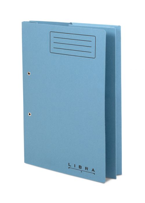 Railex Libra Ultra Heavyweight SpringArch Transfer Pocket Files Foolscap 485g Blue [Pack 25]