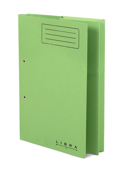 Railex Libra Ultra Heavyweight SpringArch Transfer Pocket Files Foolscap 485g Green [Pack 25]