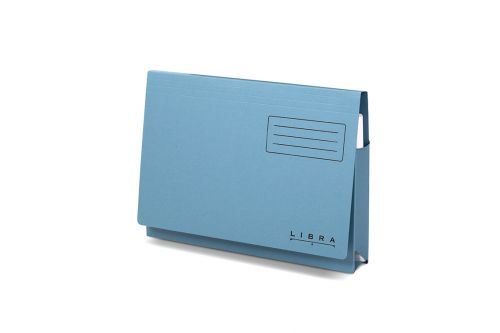 Railex Libra Ultra Heavyweight Pocket Folders Foolscap 485g Blue [Pack 25]