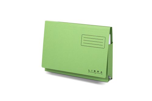 Railex Libra Ultra Heavyweight Pocket Folders Foolscap 485g Green [Pack 25]