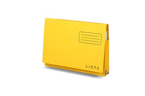 Railex Libra Ultra Heavyweight Pocket Folders Foolscap 485g Yellow [Pack 25]