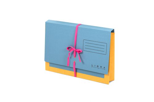 Railex Libra Ultra Heavyweight 75mm Legal Wallet 485g Foolscap Blue [Pack 25]
