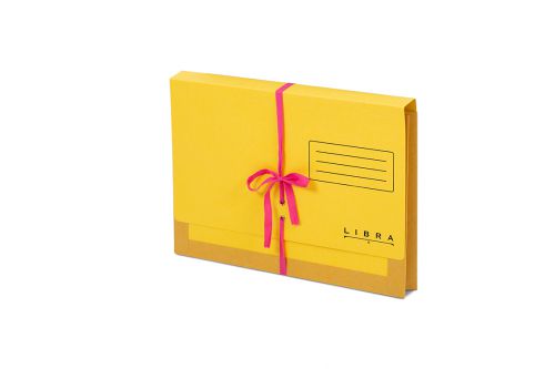 Railex Libra Ultra Heavyweight 75mm Legal Wallet 485g Foolscap Yellow [Pack 25]