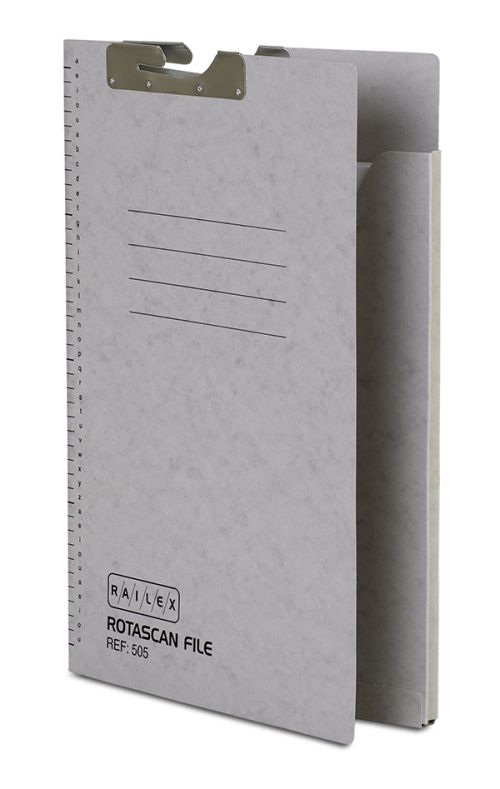 Railex 505 Rotascan Single Pocket File 5mm Foolscap 330gsm Pearl PK50