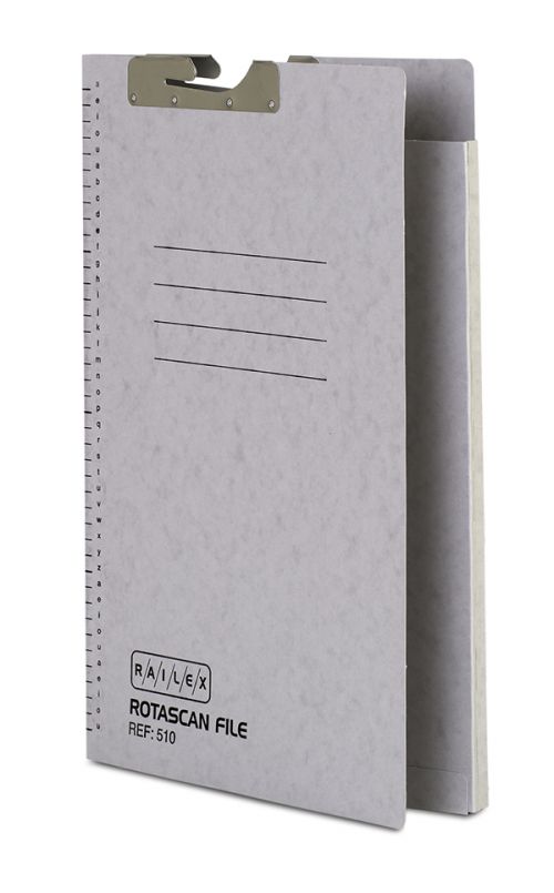 Railex 510 Rotascan Single Pocket File 10mm Foolscap 330gsm Pearl PK50