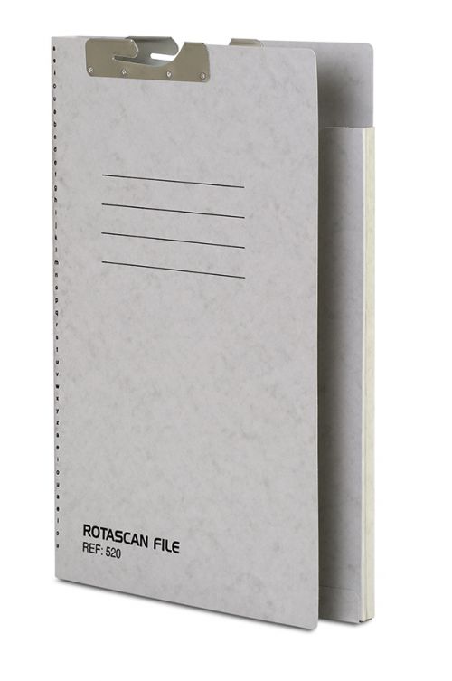 Railex 520 Rotascan Single Pocket File 15mm Foolscap 330gsm Pearl PK50