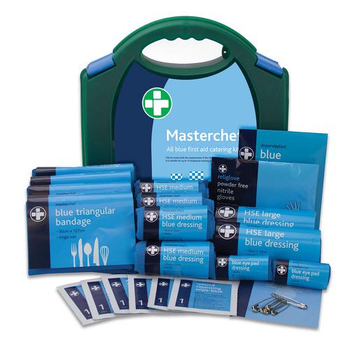 CM0297 Masterchef 10 Person All Blue Catering Kit In Aura Box Green 500X250X460mm