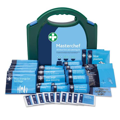 CM0298 Masterchef 20 Person All Blue Catering Kit In Aura Box Green 550X320X355mm