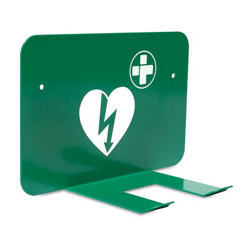 HS99563 | The Mediana AED Universal Metal Wall Bracket is a sturdy metal bracket that is ideal for mounting any AED (Automated External Defribillator) on a wall. The bracket measures 190x95x123mm in size.