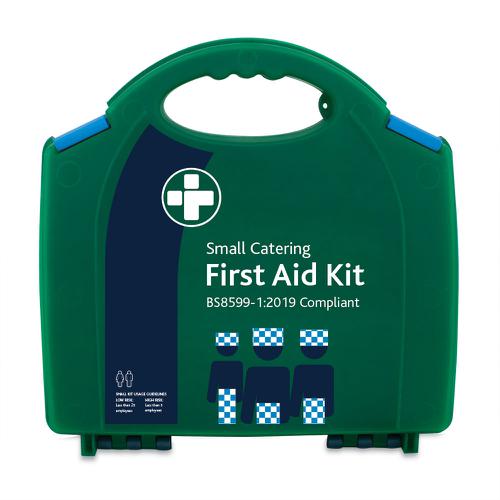BS8599-1:2019 Small Catering Kit - in Green/Blue Integral Aura Box