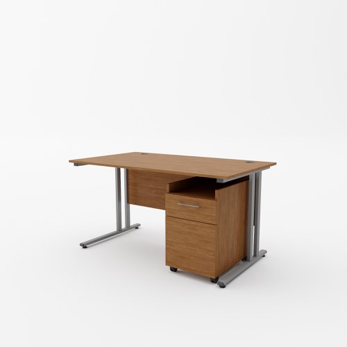 EnviroDesk 1185mm Desk Buddy Two Bundle Grey leg, Walnut Top