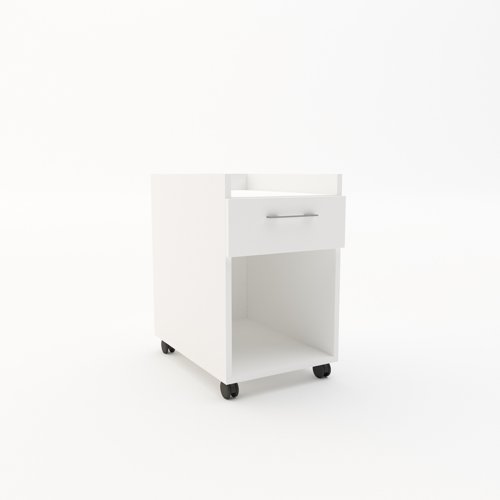 Buddy One Mobile Under Desk Pedestal in White