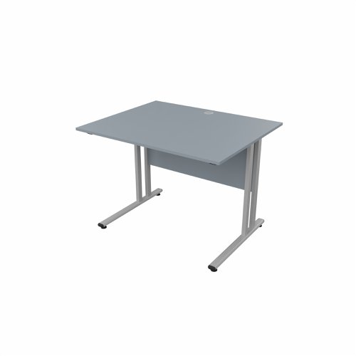 EnviroDesk Straight Desk 985x800mm Grey leg, Grey Top  