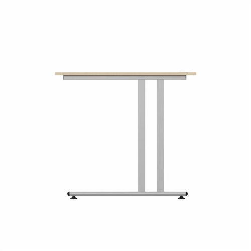 EnviroDesk Straight Desk 1585x800mm Grey leg, Maple Top  