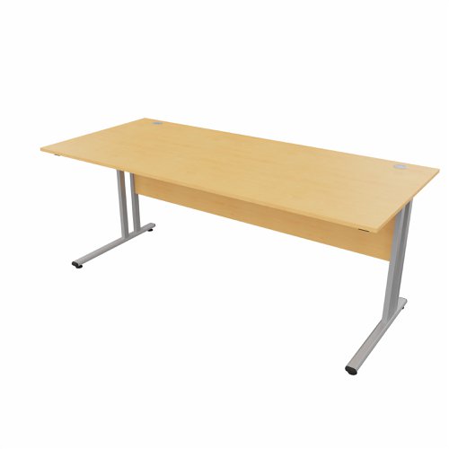 EnviroDesk Straight Desk 1785x800mm Grey leg, Beech Top  