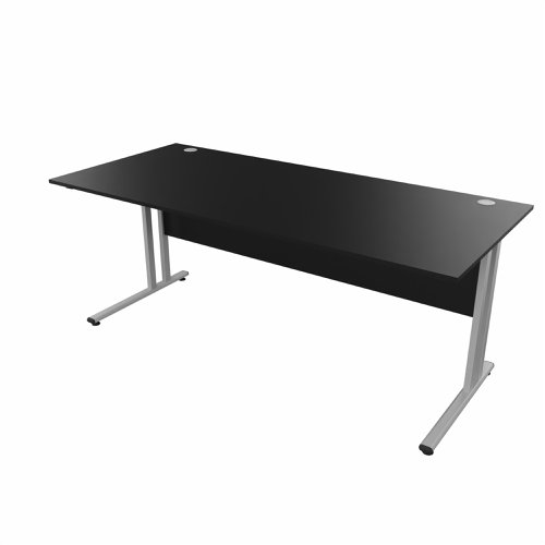EnviroDesk Straight Desk 1785x800mm Grey leg, Black Top  
