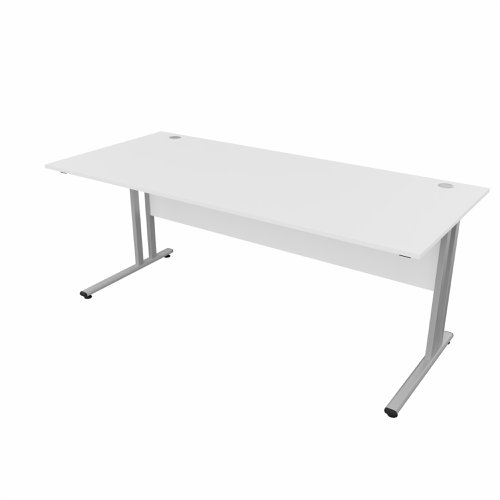 EnviroDesk Straight Desk 1785x800mm Grey leg, White Top  
