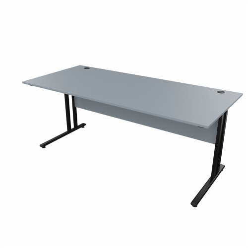 EnviroDesk Straight Desk 1785x800mm Black leg, Grey Top  