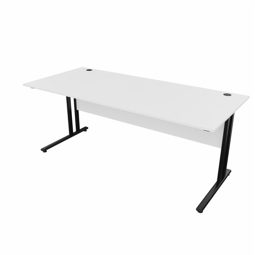 EnviroDesk Straight Desk 1785x800mm Black leg, White Top  