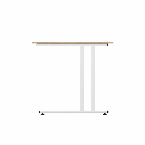 EnviroDesk Straight Desk 985x800mm White leg, Oak Top  