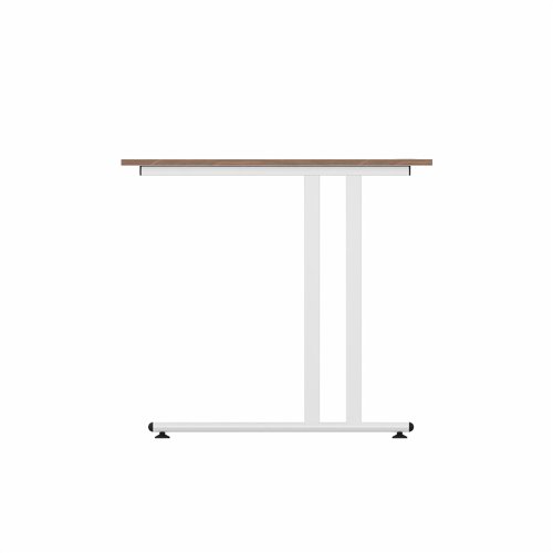 EnviroDesk Straight Desk 1185x800mm White leg, Walnut Top  