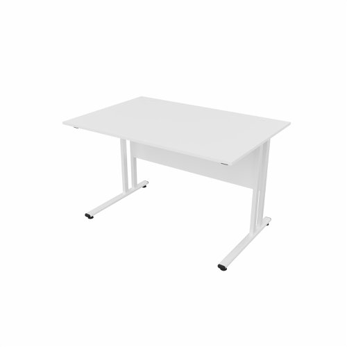 EnviroDesk Straight Desk 1185x800mm White leg, White Top  