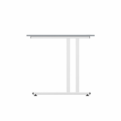 EnviroDesk Straight Desk 1385x800mm White leg, Grey Top  