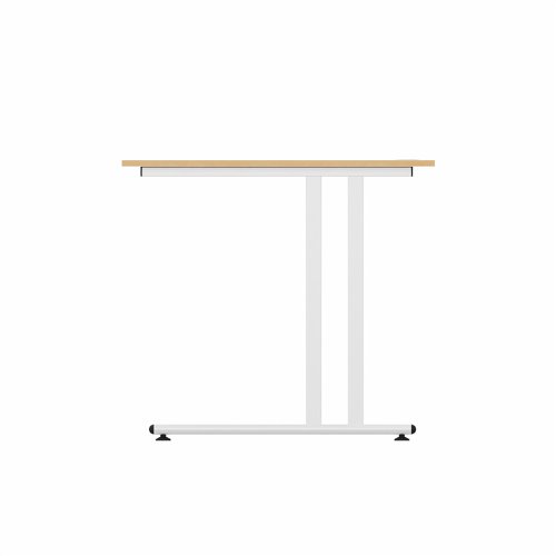 EnviroDesk Straight Desk 1585x800mm White leg, Beech Top  