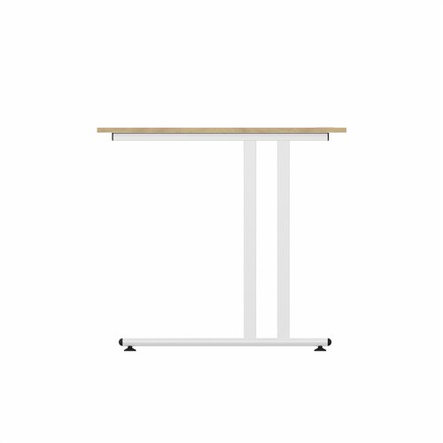 EnviroDesk Straight Desk 1585x800mm White leg, Oak Top  