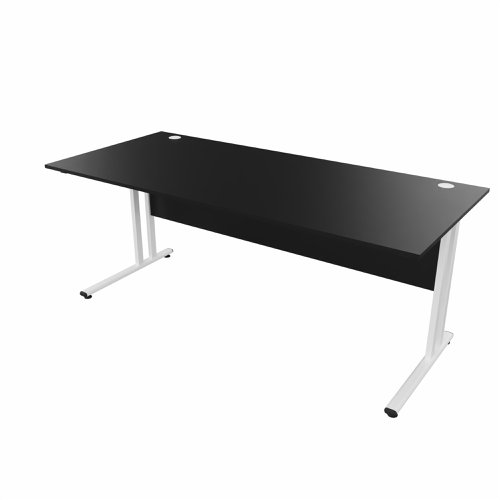 EnviroDesk Straight Desk 1785x800mm White leg, Black Top  