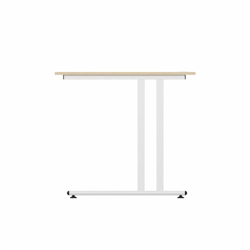 EnviroDesk Straight Desk 1785x800mm White leg, Maple Top  