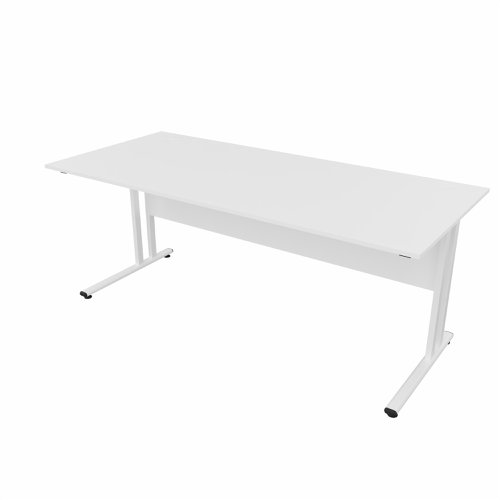 EnviroDesk Straight Desk 1785x800mm White leg, White Top  