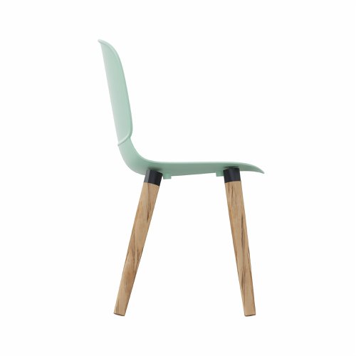 LORCA II wooden legged chair in Green