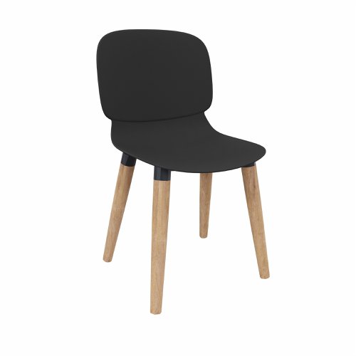 LORCA II wooden legged chair in Black